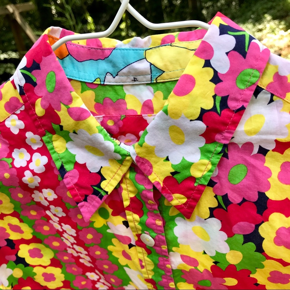 Groovy 70s psychedelic shirt Lilly Pulitzer NWOT